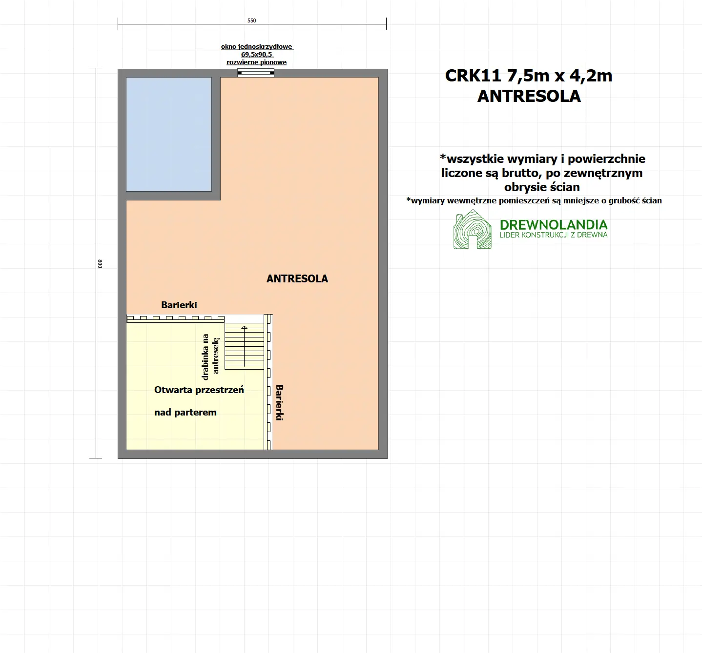 Rzut Domek Hubert SSZ – 44 m² (SSO)