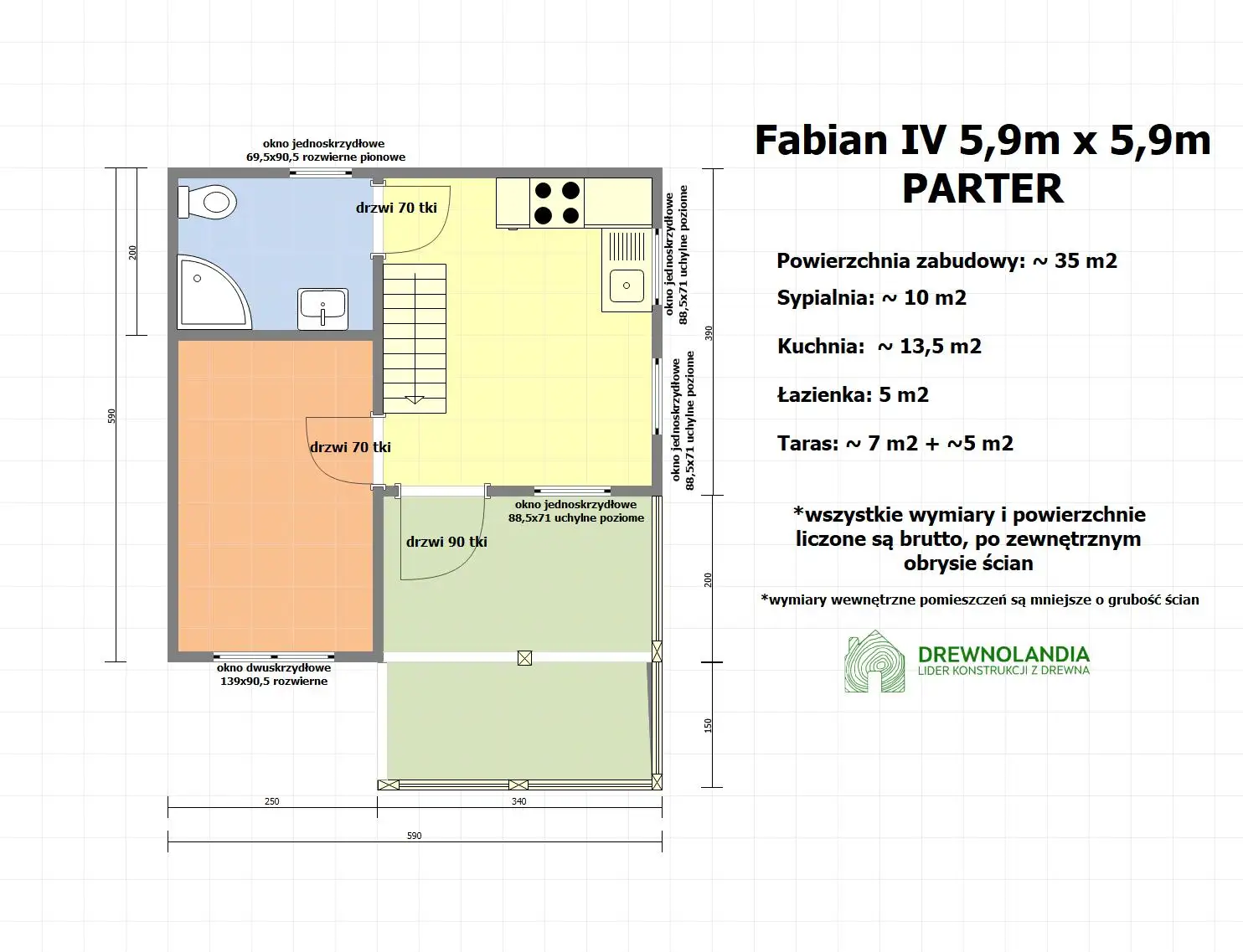 Domek Fabian IV - 5,9x5,9m (SSO)