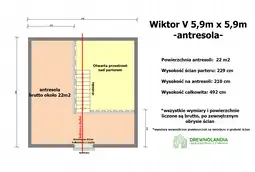 Domek Wiktor V - 5,9x5,9m (CRA) - zdjęcie 3