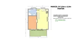 Domek Marcel IV - 5,9 x 5,9m (CRA) - zdjęcie 2