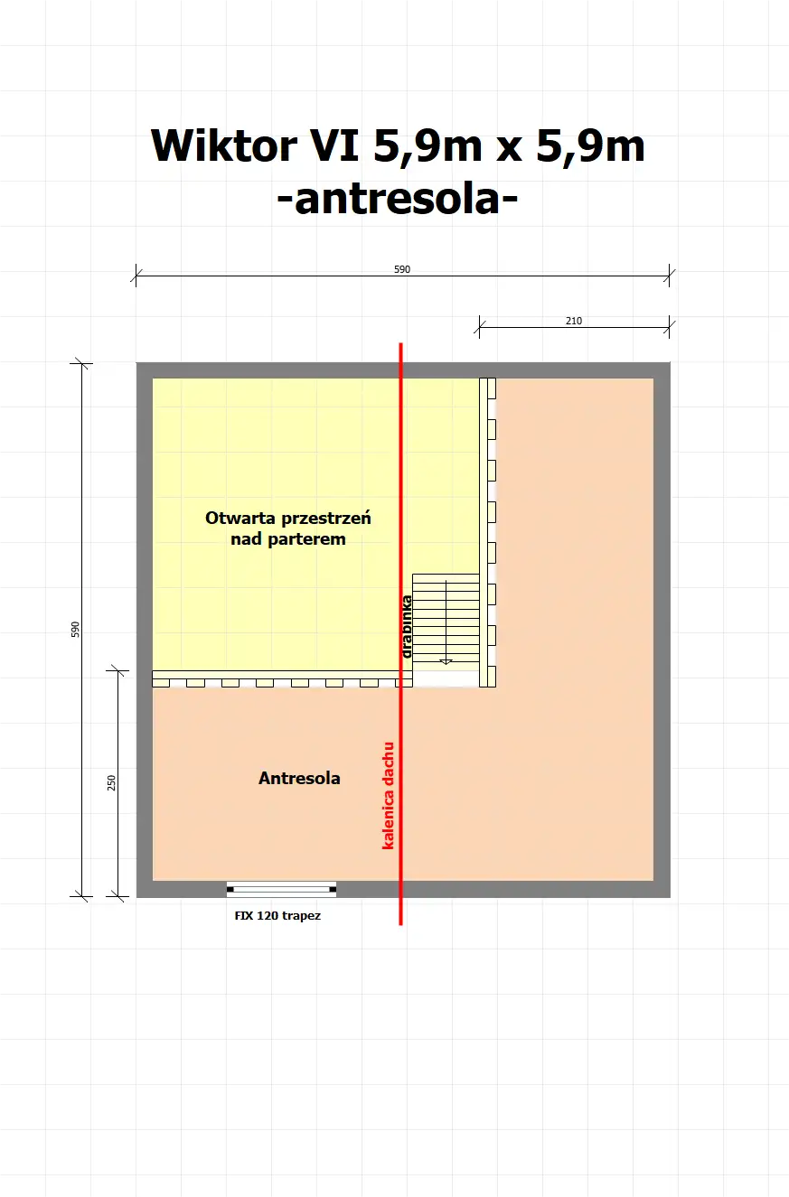 Domek Wiktor VI - 5,9x5,9m (WT2021)