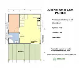 Domek Julianek SSZ 6x5,5m z tarasem (WT2021) - zdjęcie 2