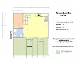 Domek Tomasz - 7x5m + taras 7x3,5m (WT2021) - zdjęcie 2
