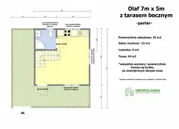 Domek Olaf 7x5m z tarasem bocznym 7x2m (SSO) - zdjęcie 2