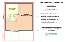 Domek Leon III 6m x 5,8m + taras 6m x 2m (SSO) - zdjęcie 3