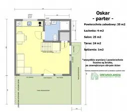 Domek Oskar - 5,9x5,9m (WT2021) - zdjęcie 2