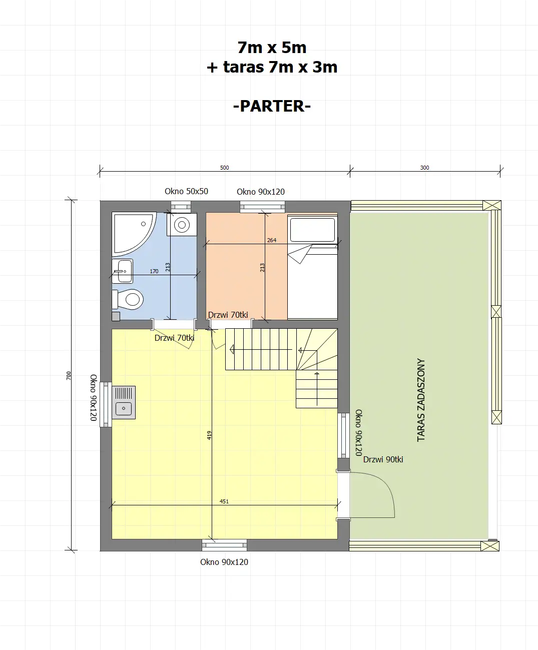Domek Szymon CRA - 35m² (WT2021)