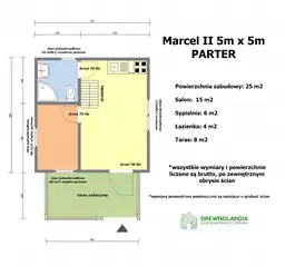 Domek Marcel II - 5x5m (CRA) - zdjęcie 2