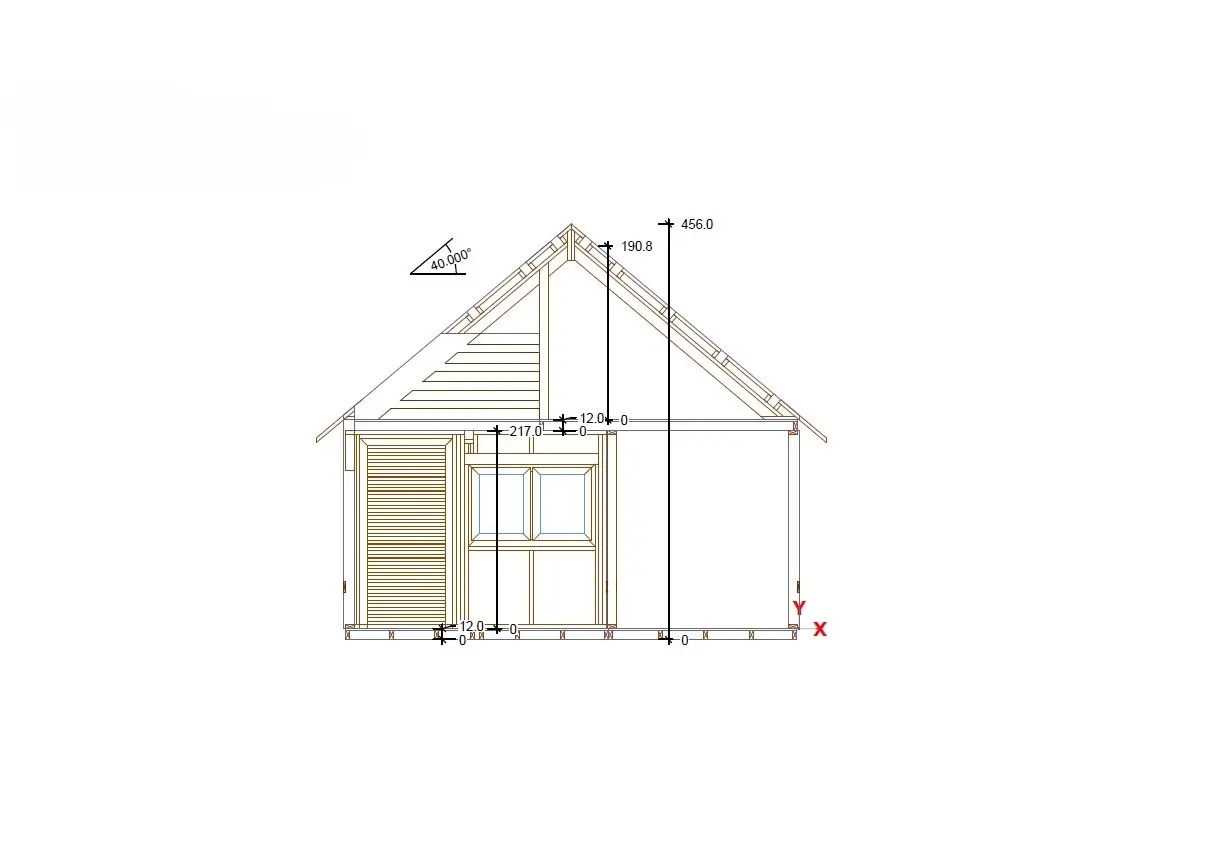 Rzut Domek Wiktor III - 5x6m (CRA) 