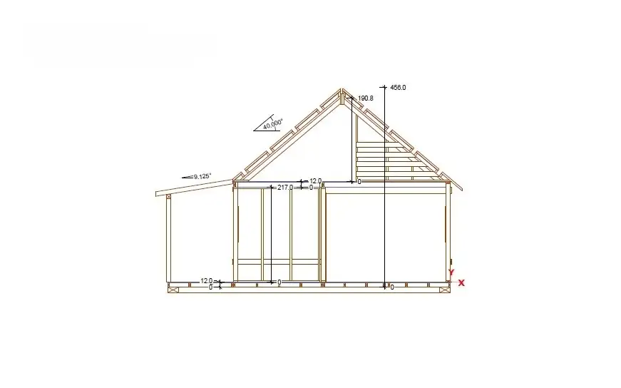 Domek Mieszko II 5m x 5m  + taras boczny 1,5x5m (SSO)