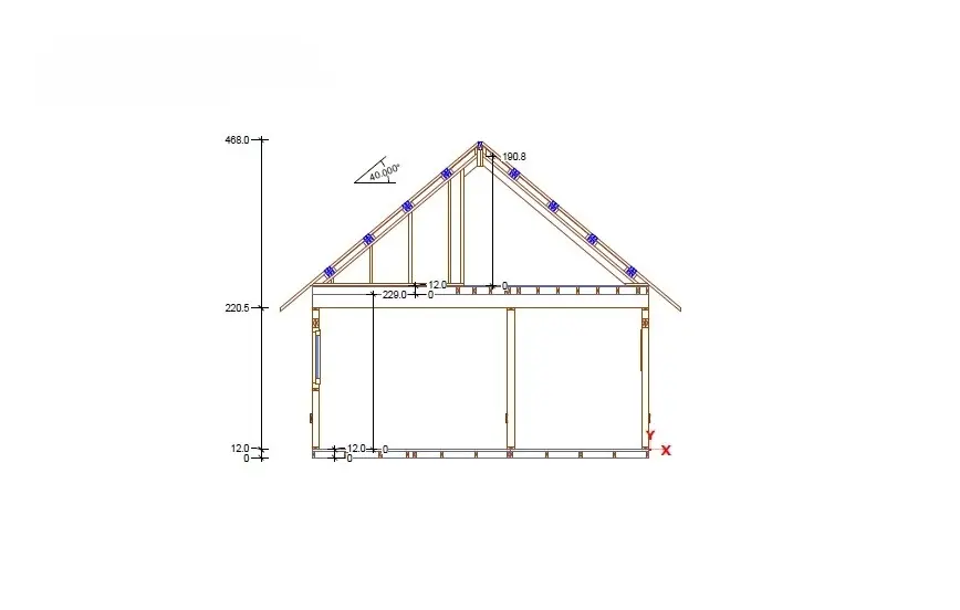 Rzut Domek Marcel II - 5x5m (WT2021)