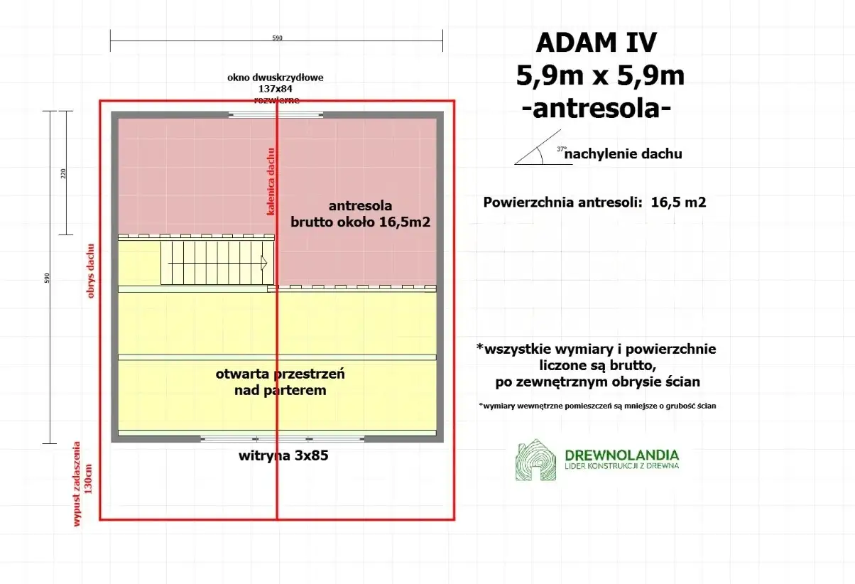 Domek Adam IV 5,9m x 5,9m (SZZ)