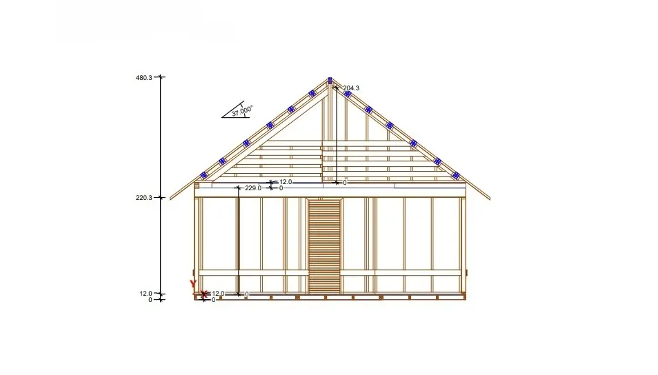 Rzut Domek Adam IV 35 m² (CRA)