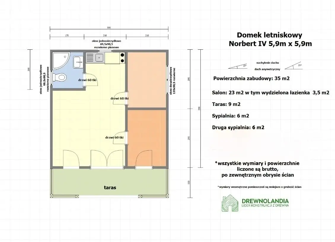 Domek Norbert IV 5,9m x 5,9m (SSO)