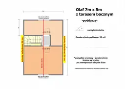 Domek Olaf 7x5m z tarasem bocznym 7x2m (CRA) - zdjęcie 3