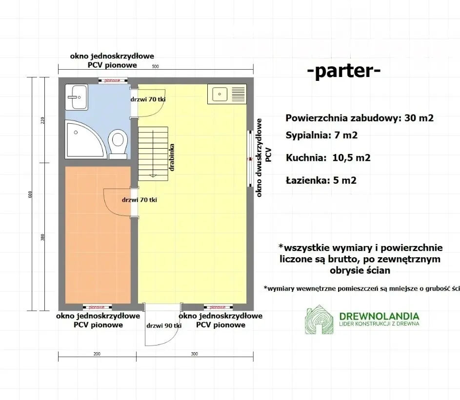 Rzut Domek Mikołaj III - 30 m² (CRA)