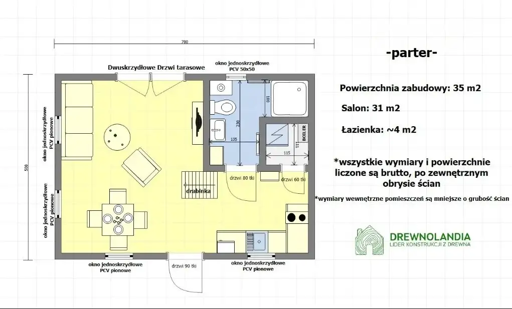 Domek Damian - 35 m² (CRA)