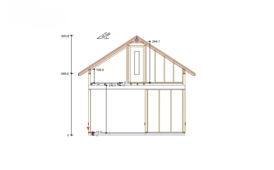 Rzut Domek Bartłomiej - 35m² (CRA)