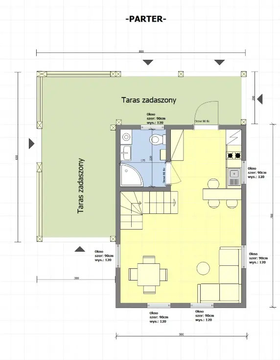 Rzut Domek Bartłomiej - 35m² (CRA)