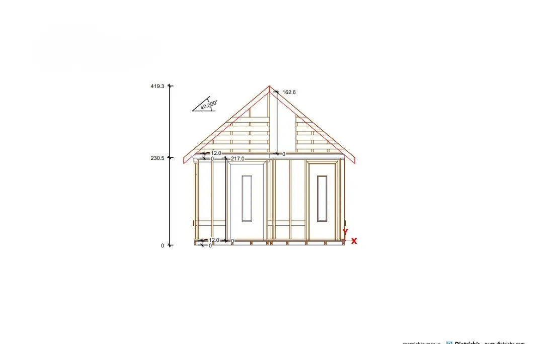 Rzut Domek Wiktor 8x4 - 32 m² (CRA)