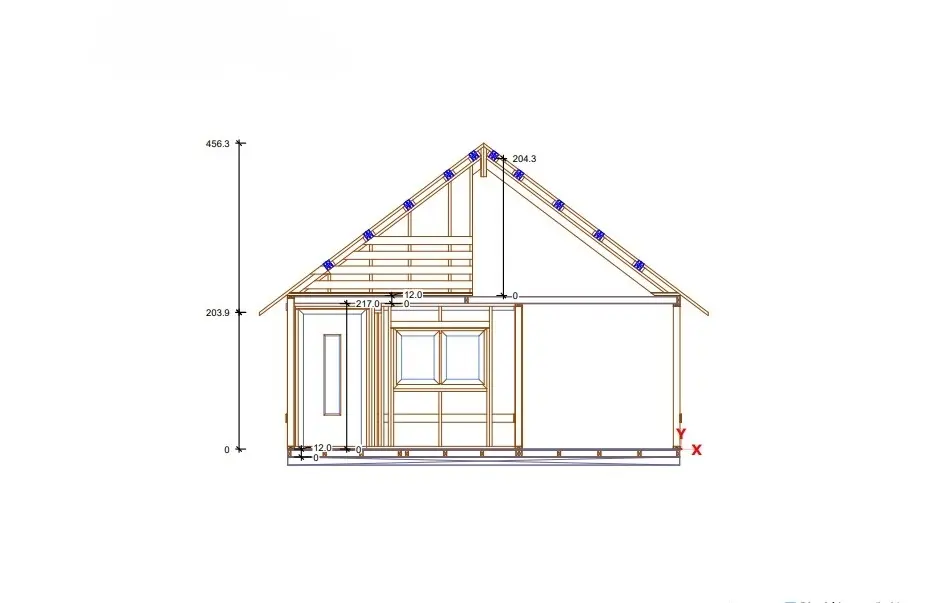 Rzut Domek Fabian IV - 5,9x5,9m (SSZ)