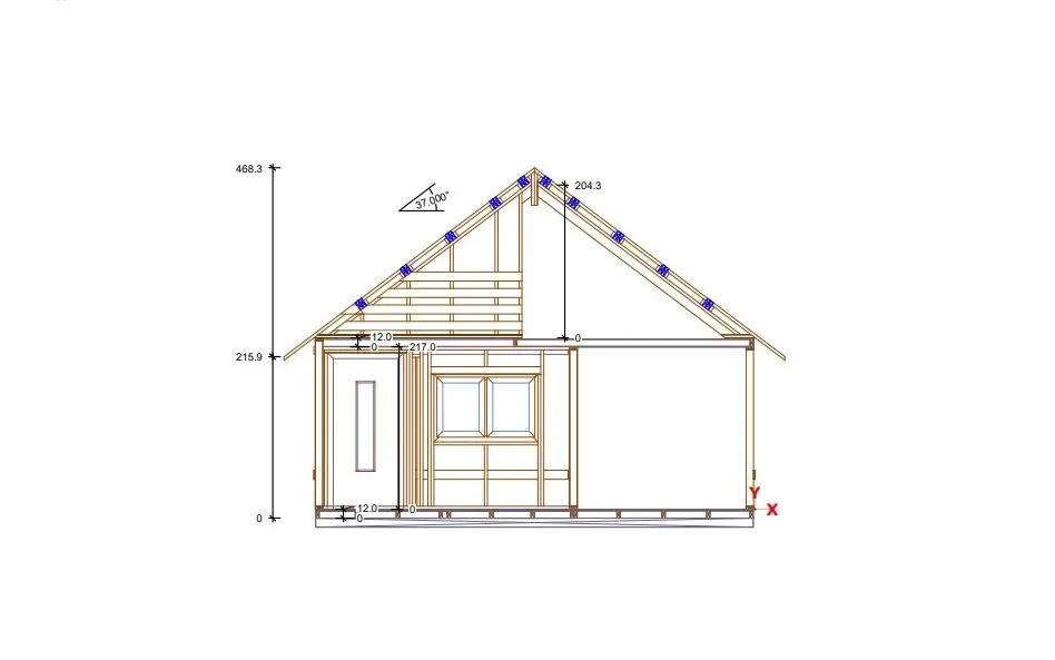 Rzut Domek Marcel IV - 5,9 x 5,9m (SSZ)