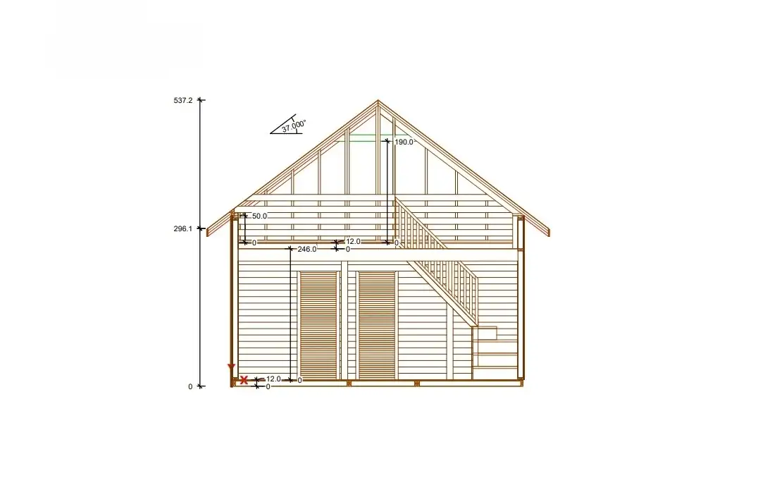 Domek Julianek 6x5,5m z tarasem (SSZ)