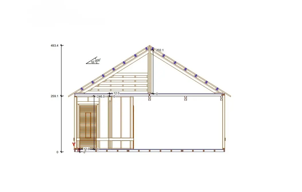 Rzut Domek Adam III 7m x 5m (SSZ)
