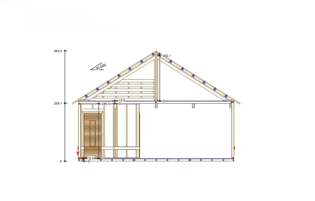 Domek Karol IV 7x5 + taras 7x2 (SSZ)
