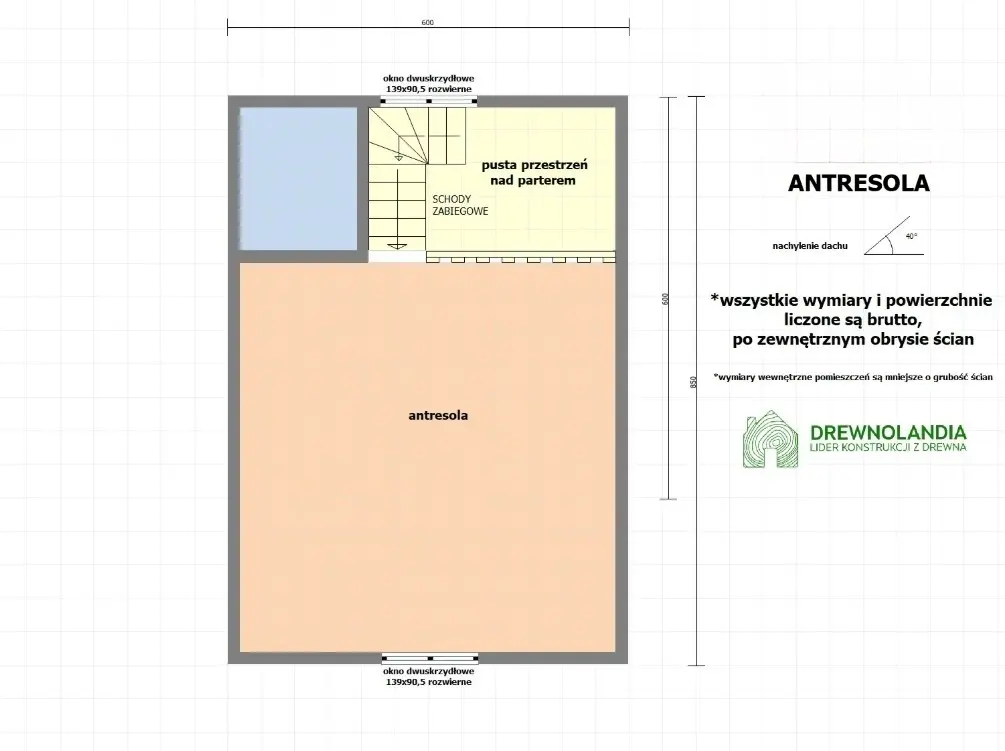 Rzut Domek Marcin – 36 m² (CRA)