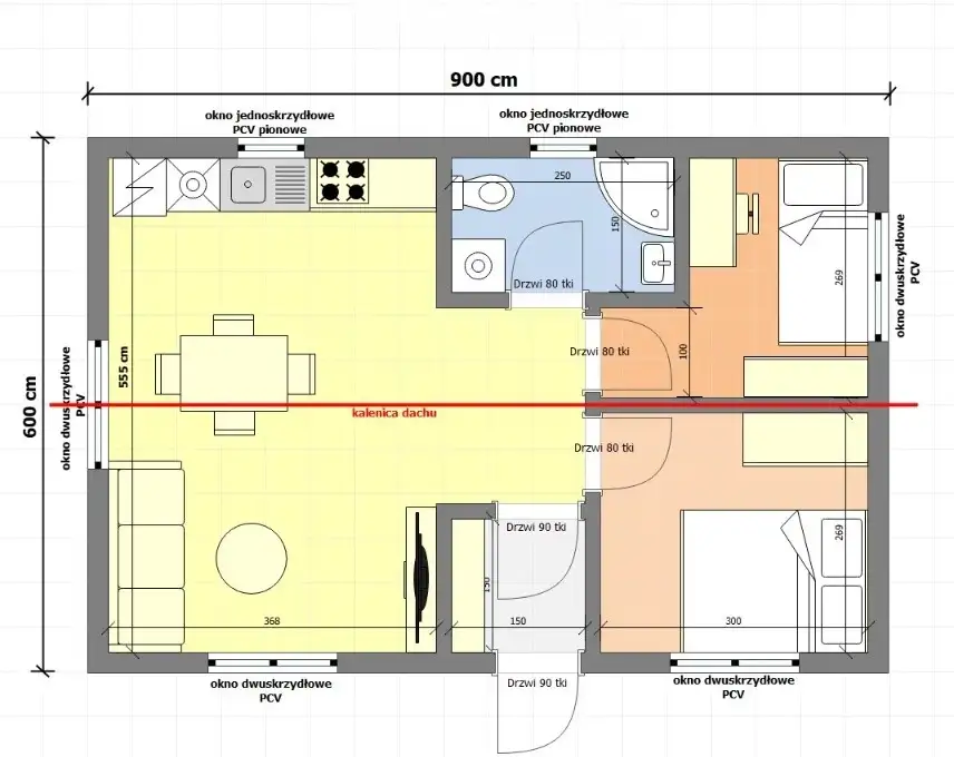Domek Miłosz - 54 m² (WT2021)