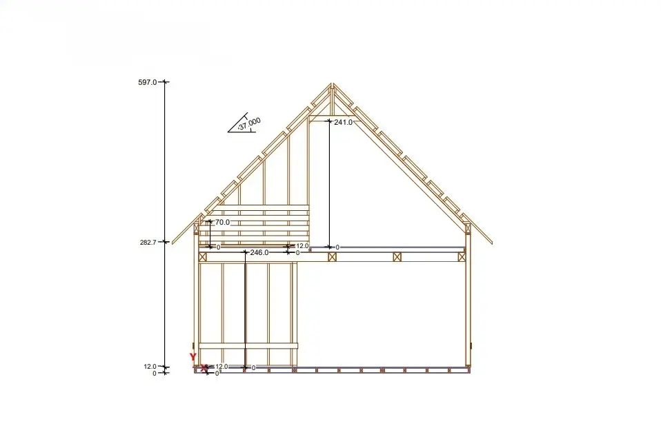 Rzut Domek Sebastian – 48 m² (CRA)