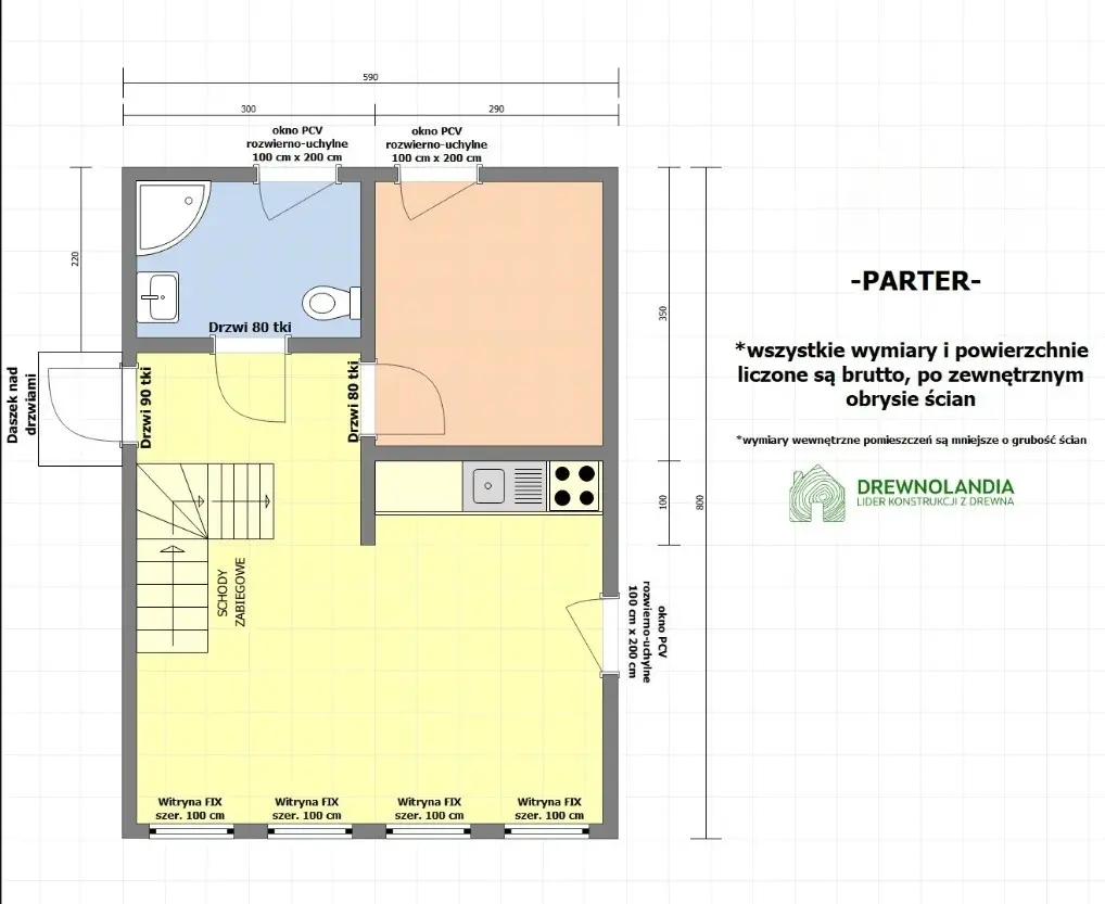 Rzut Dom Richard - 47 m2 (CRA)
