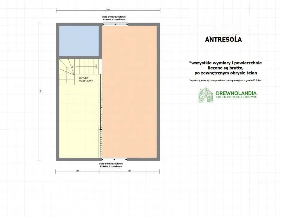 Rzut Domek Paweł – 48 m² (CRA)