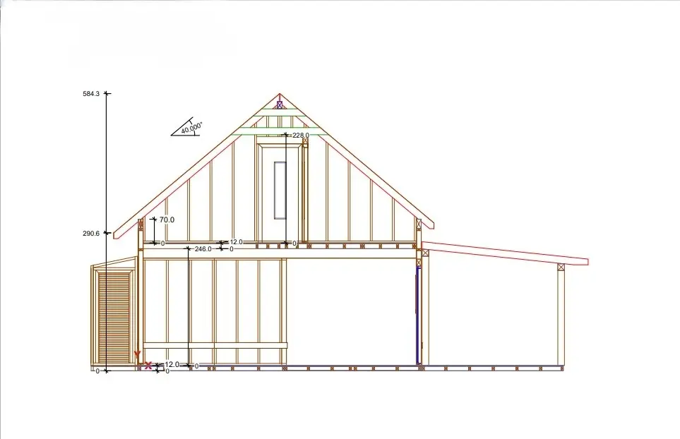 Rzut Domek Paweł – 48 m² (CRA)