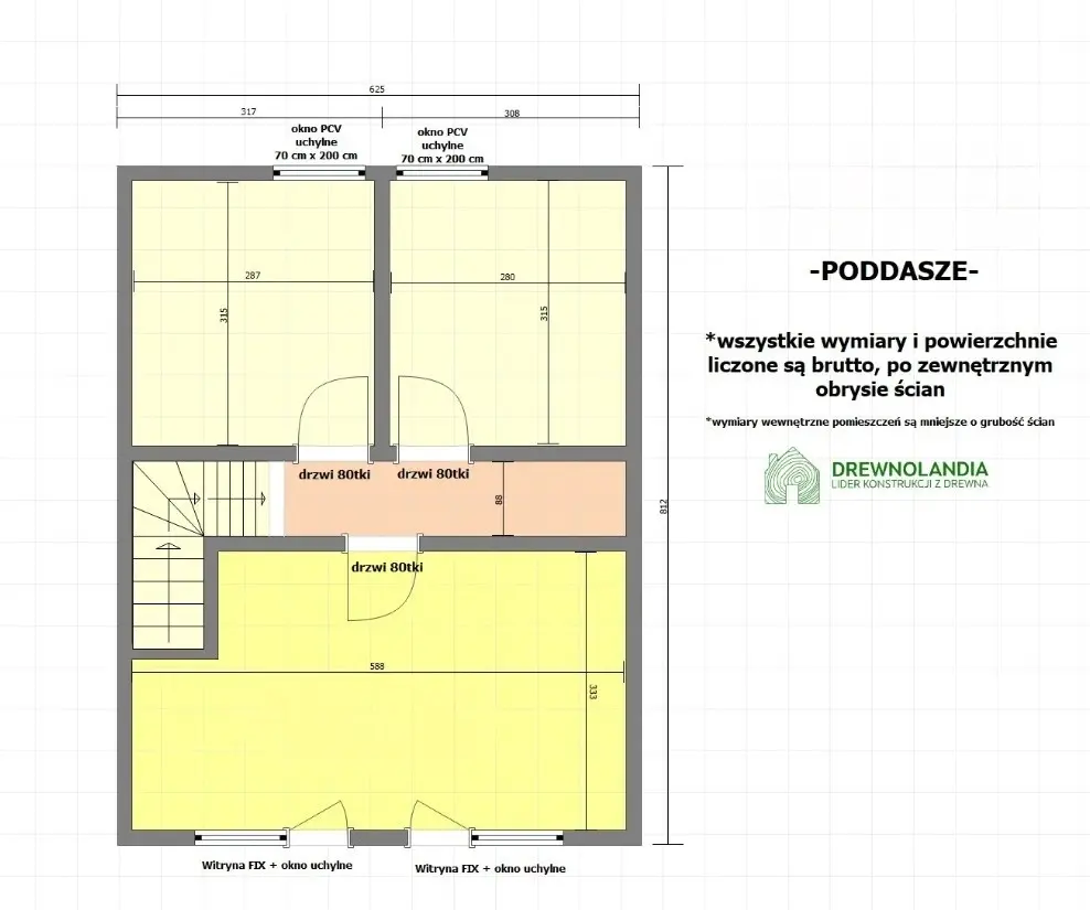 Rzut Domek Cyprian - 50 m2 (SSZ)