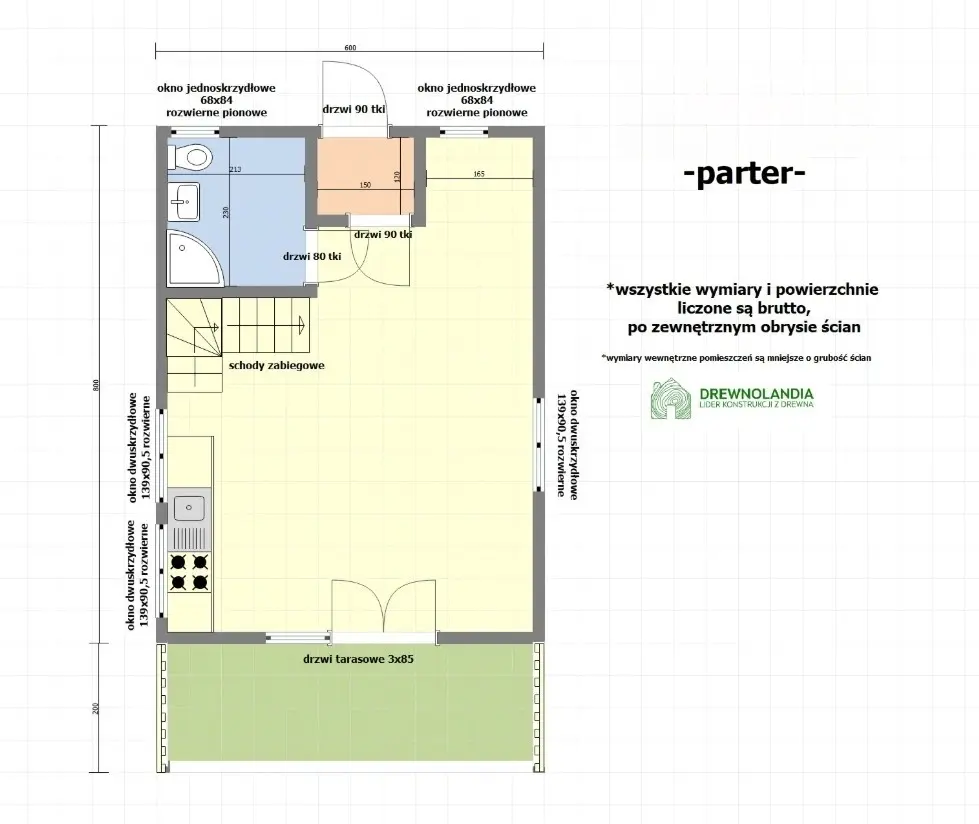 Rzut Domek Mateusz CRA – 48 m²