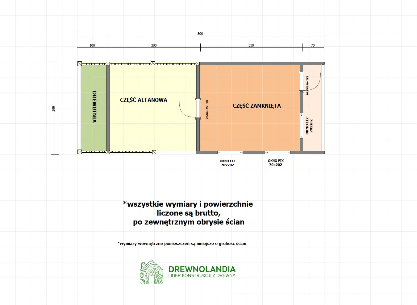 Floor plan Altana Jacek 2 - 8x3m