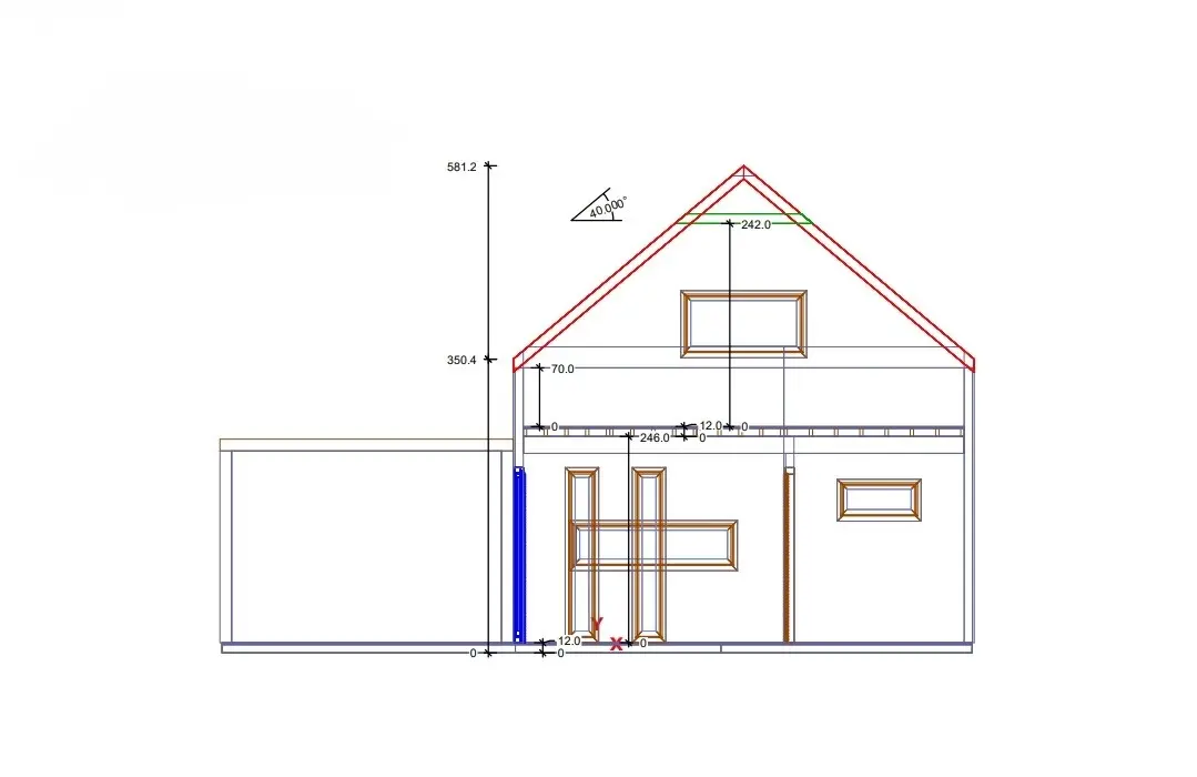 Rzut Domek Przemek - 7,5x5,5m (SSO)
