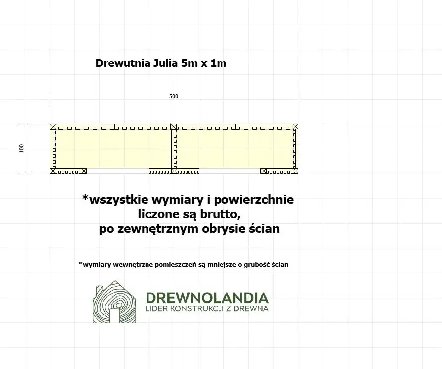 Drewutnia Julia 5x1m