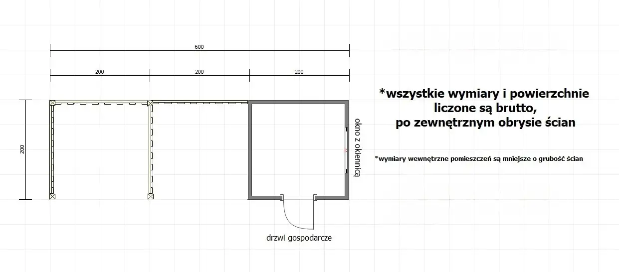 Wiata Wiktoria - 6x2m