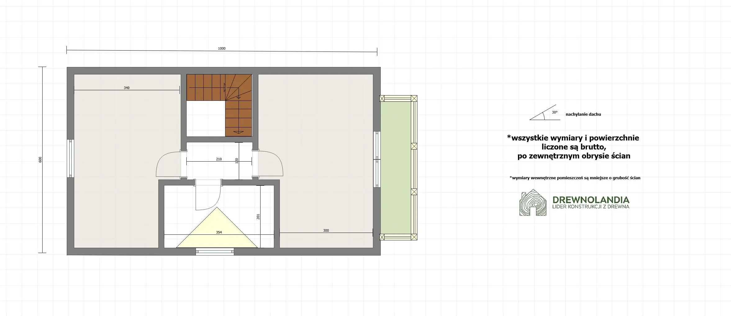 Rzut Domek Ivo II – 60 m² (SSO)