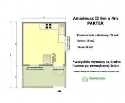 Domek Ogrodowy Amadeusz II - 6x4m
