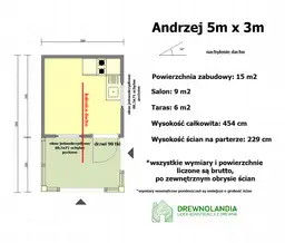 Domek letniskowy Andrzej - 5x3m