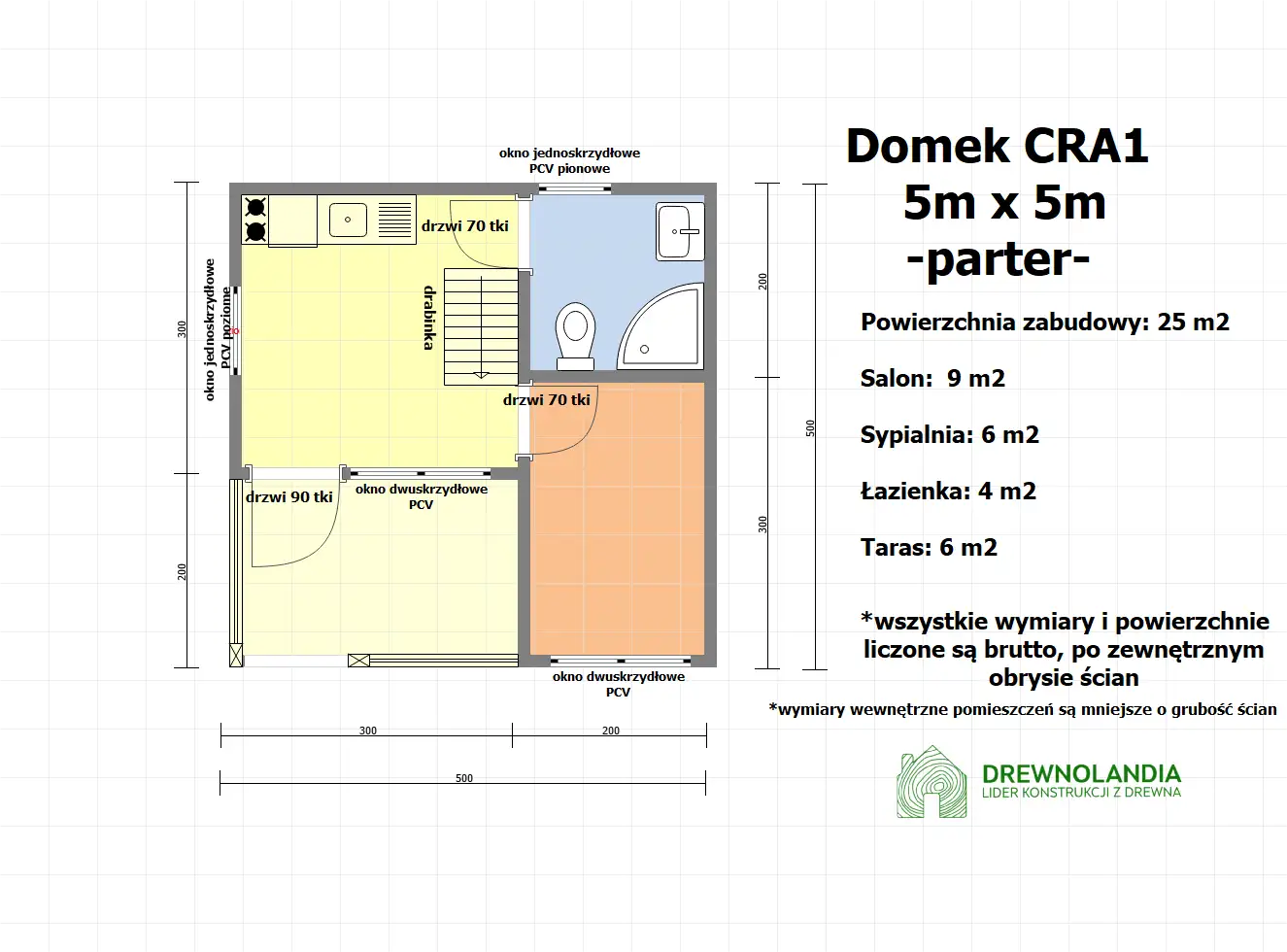 Domek rekreacyjny całoroczny CRA1 - 25 m²