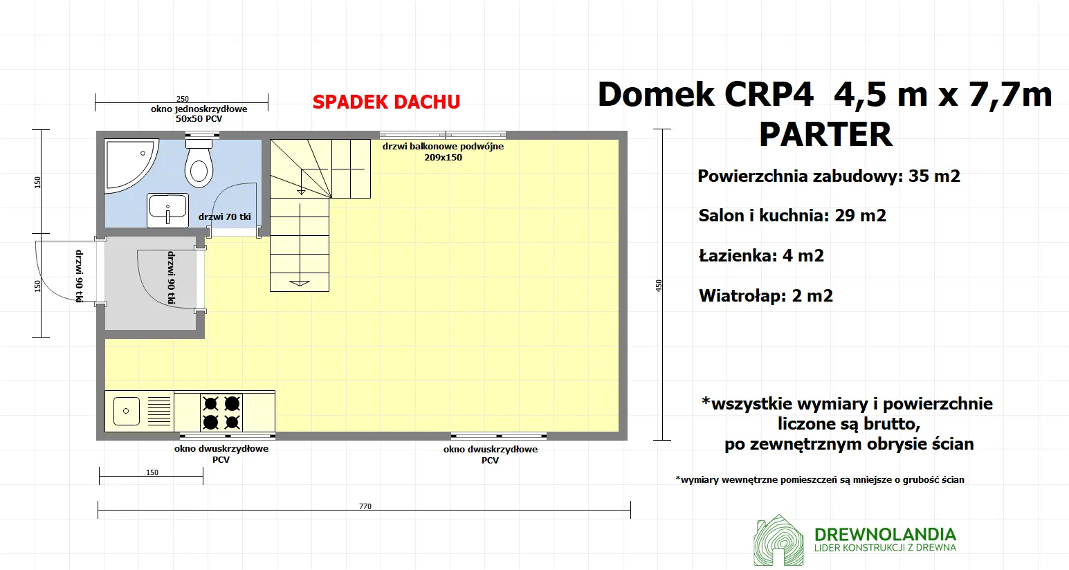 Rzut Domek CRP4 - 35 m²
