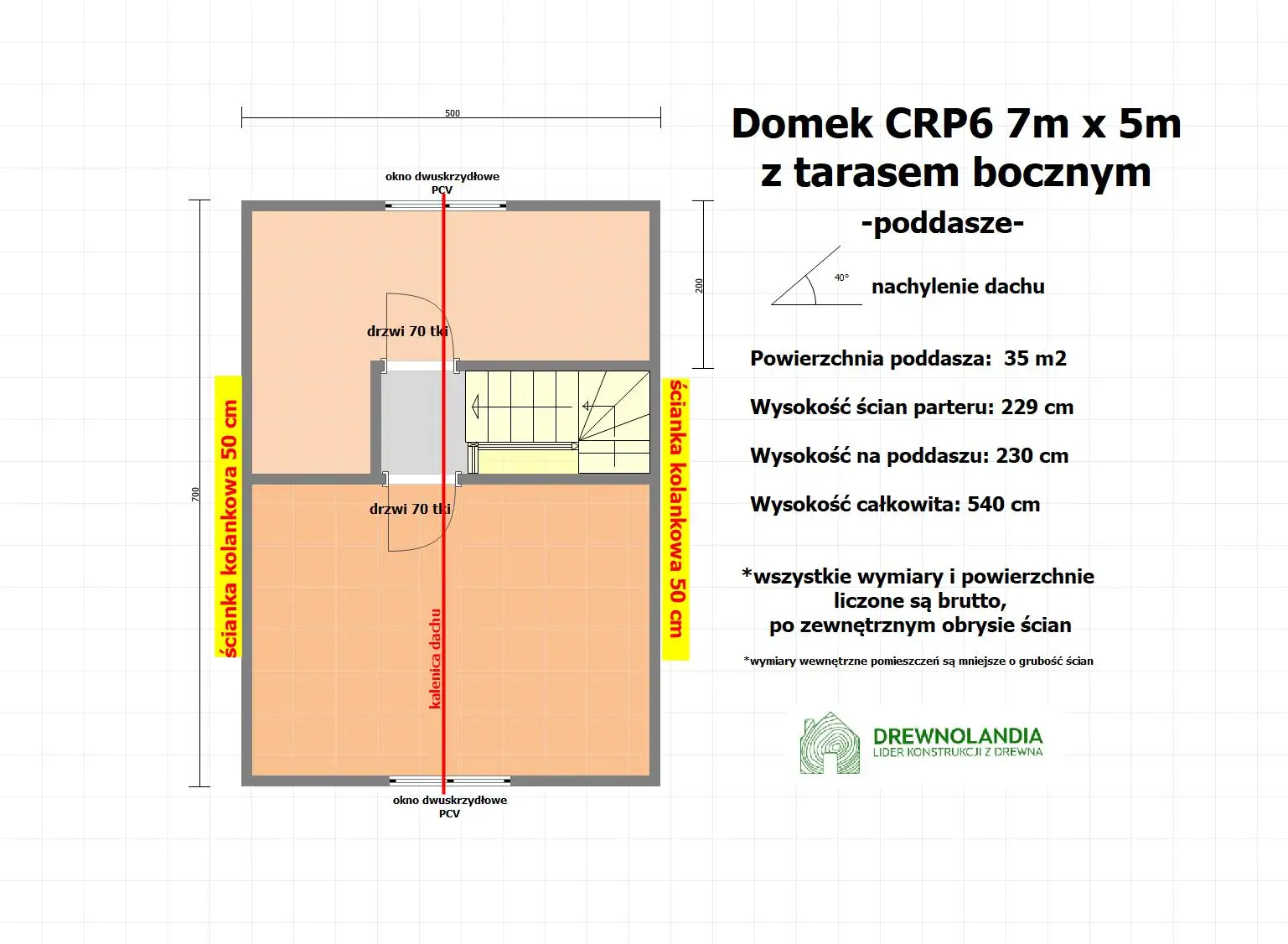 Domek rekreacyjny całoroczny CRP6 - 35m²