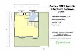 Domek rekreacyjny całoroczny CRP6 - 35m² - zdjęcie 2