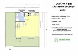 rzut na parter Olaf 7x5m
