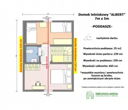 Domek drewniany na działkę Albert I 7mx5m  - zdjęcie 3